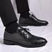 TerraStride Business Formal Suit Leather For Men Spring Groomsmen Wedding Bridegroom Casual Work Soft Sole Black Men's Shoes_vogvips.com
