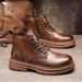 British Martin Autumn Thick-Soled Men's Work High-Top Workwear Shoes Non-Slip Casual Leather Boots_vogvips.com
