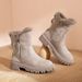 NEW Snow Boots Women Winter Warm Fashion Designer Platform Boots Non-slip Short Plush Flats Suede Shoes Mujer_vogvips.com