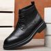 European Warm Series 2025 Winter New Thick-Soled 6-Hole British Style Trendy Martin Warm Fleece-Lined Short Men's Leather Boots_vogvips.com