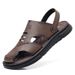 Men’s Shoes Genuine Leather Sandals For Men Outdoor Wear Summer Breathable Casual Men's Sandals Soft Surface Beach Men's Trendy Shoes_vogvips.com