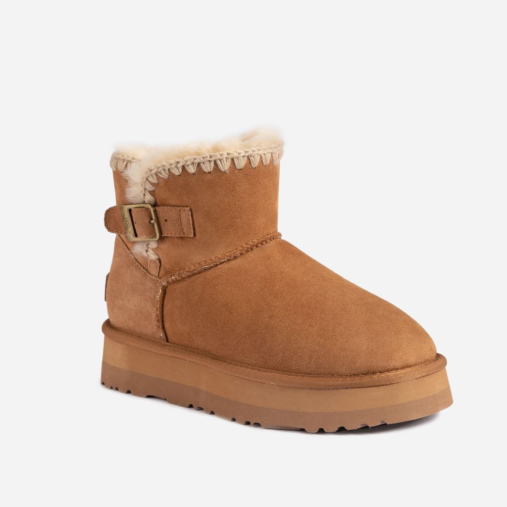 OZWEAR ESKIMO BUCKLED PLATFORM MINI BOOTS 4CM OB818P_vogvips.com