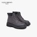 VICKI BROWN Men's Genuine Leather Platform Combat Boots, Soft Padded Insole Comfort Non-Slip Lug Sole Casual Outdoor Ankle Work Boot_vogvips.com