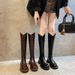 2025 New Women' Autumn Winter Slimming High Riding Long Tube V-Cut Over-the-Knee Round Toe Veratile Caual Martin_vogvips.com