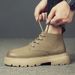 Fashion Chelsea Boots Men's Pointed Business Casual High-top Leather Shoes Retro Short Boots Heightening Martin Boots_vogvips.com