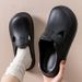 Breathable House Slippers For Indoor Outdoor Women's Soft Soled Outdoor Fashion Slip On Half Slippers_vogvips.com