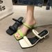 Women's Low Heel Square Toe Sandals - Spring Slimming Open-Toe Strappy Dressy Shoes_vogvips.com