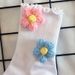 Socks Handmade Flower Socks For Women, Curled Wool Flower Socks, Autumn And Winter Warm Mid Tube Socks, Student Sports Socks_vogvips.com