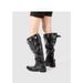 Designer With A Pointed Toe,large Shaft Circumference,high Heel,stacked Design,Retro Western Cowboy Boot,Chunky Heel,Long Shaft Boot For Women_vogvips.com