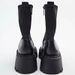 Women's Chunky Heel Chelsea Boots - Stretch Ankle Boots With Platform Sole For Height & Comfort In Black Martin Boots Chelsea Short Boots_vogvips.com