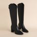 Over-the-Knee Long For Women, Petite Heels, Autumn Women's Shoes, Pointed Toe, Chunky Heel, Slim High Tube Riding Boots_vogvips.com