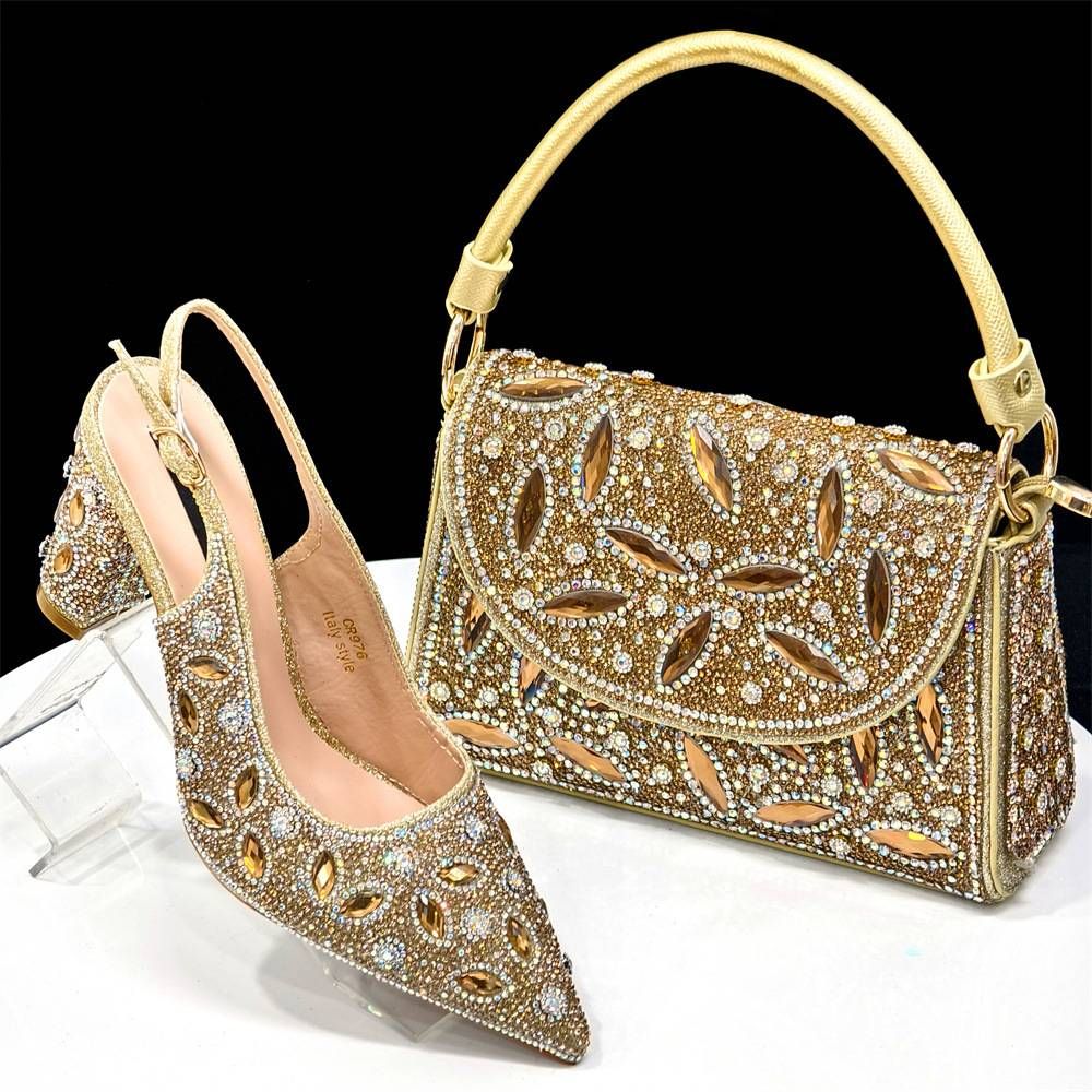 Women’s Shoes Pointed Heels & Matching Clutch Set – Pumps (Dazzling & Stable)_vogvips.com
