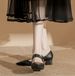 Mary Jane Mid-heel Pointed-toe Small Leather Shoes Are Versatile For Women. Soft Leather Is Comfortable And Comes With A Thick Heel_vogvips.com