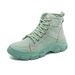 Women's Martin Thick Sole 2024 Spring New Korean Trendy Student Campus Style Versatile Canvas Riding Ankle Boots_vogvips.com