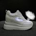 Trendy Autumn New Single Shoe Wholesale Thick Soled Sponge Cake Inside Height Increasing Casual White Shoes For Women_vogvips.com