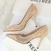 European And American Sexy Slimming High Heels Women's Shoes Slim Heels High Heels Shallow Mouth Pointed Mesh Hollow Lace Single Shoes_vogvips.com