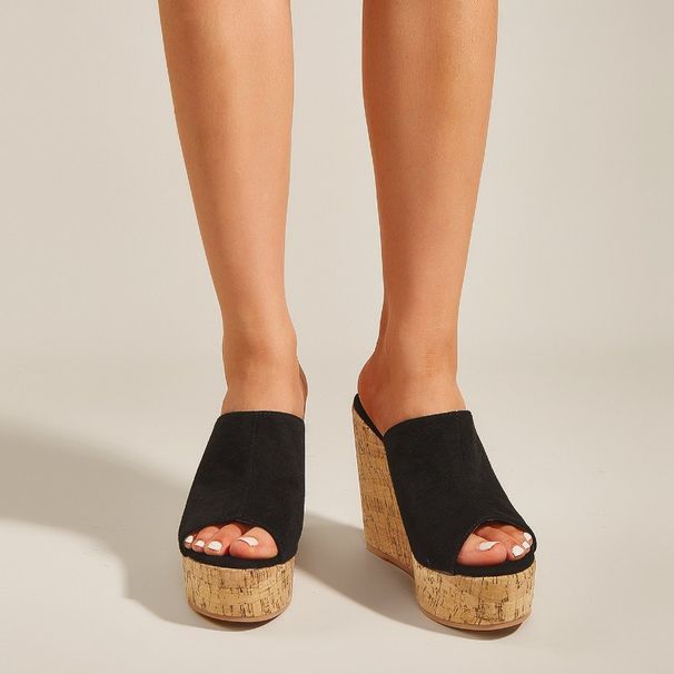 Women's Summer Platform Wedge Sandals New Style Thick Sole Peep Toe Plus Size Open Toe Sandals For Outdoor Wear, In Stock_vogvips.com