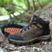 Outdoor High-top Boots Men Laced Thick-soled Men Shoes Soft Breathable Wear-resistant Shock-absorbing Casual Hiking Shoes Men_vogvips.com