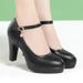 Elegant Platform Work Pumps – Non-Slip Chunky Heel Shoes For Women (Black, 7cm/9cm/11cm, Round Toe)_vogvips.com
