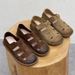 Flat Roman Sandals Women's Versatile Soft-soled Bag Head Sandals Mori Hole Shoes Women_vogvips.com