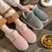 Autumn Winter Cotton Slippers For Women Couples With Heel Cover Warm Non-Slip Indoor Home Furry Plush Outdoor Maternity Cotton Shoes For Men_vogvips.com
