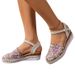 and Plus-size Wedge For Women, Summer New Model, Closed-toe Woven Hollow Design_vogvips.com