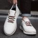 Euro Step 2025 Spring New Lightweight Lace-up Casual Breathable Loafers Men's Large Size Sports Shoes_vogvips.com