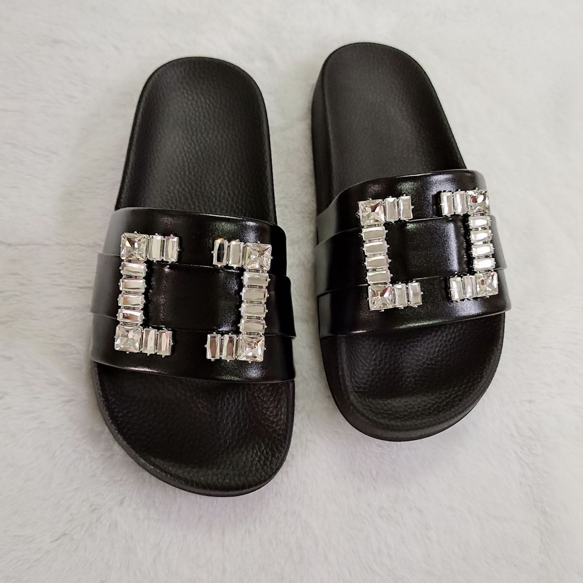 Women's Outdoor Slippers 2026 New Trendy Fashion Comfortable Rhinestone Summer Sandals_vogvips.com