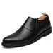 Euro Step British Style Casual Leather Shoes For Men, Business Comfortable Soft Slip-On Thick Sole Men's Shoes, Versatile_vogvips.com