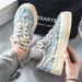 A Generation Of Men's Shoes Retro Old-fashioned Star Thick-soled Sneakers Internet Celebrity Hot Style Men's Casual Canvas Shoes Men's_vogvips.com