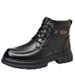 European Warm Series Winter Top Layer Cowhide Martin Genuine Snow Boots Casual Men's Leather Shoes Thickened Warm_vogvips.com