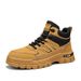 2025 Autumn High-top Men's Martin Fashion Leather Patchwork Thick-soled Height-increasing Lace-up Motorcycle Yellow_vogvips.com