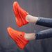 Fluorescent Sports Shoes For Women In Spring Autumn, Casual Mesh Breathable Single Thick Soled Running And Travel Shoes,_vogvips.com