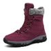 Women's High Top Cotton Shoes, Snow Boots, Thickened And Plush Warm Cotton Shoes, Outdoor Fashionable Casual Shoes_vogvips.com