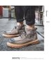Martin Boots Men's Leather Short Boots Men's Wind Military Boots Medium And High-top Tooling Boots Heightened Non-slip_vogvips.com