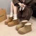 Vintage Fleece-Lined Thickened Warm Snow Boots For Women Autumn Winter New Comfortable Versatile Lightweight Furry_vogvips.com