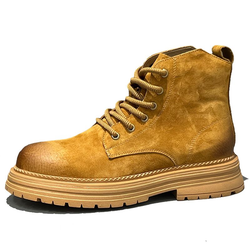 Short Boots Premium Thick-soled Wear-resistant Tooling Boots Men's Retro Martin Boots_vogvips.com