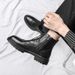 European Warm Series 2025 Winter New British Style Martin Thick Sole Mid-top Leather Lace-up Fleece-lined Side Zipper Men's Boots Trendy_vogvips.com