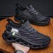 Leading The Trend Men's Running Sports Shoes Breathable Mesh Walking Shoes For Summer Comfortable All Day Outdoor Exercise Shoes_vogvips.com
