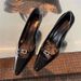 Park Chae Young Rose Same Black Patent Leather High 2025 New Model Mature Style Diamond Buckle Square Toe Stiletto Heels_vogvips.com