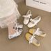 Silver Ballet Style Round Head Inner Height Increase Flat Bottom Light Mouth Single Shoes Women's Summer Versatile French Mary Jane Shoes_vogvips.com
