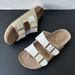 2026 Summer New Style Color-Block Double-Buckle Cork Slippers With Cowhide Insole, Comfortable Flat Women's Sandals, Size 41 Large_vogvips.com