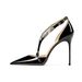 Women's Shoes Large Size Genuine Leather Rhinestone High Heels New Summer Versatile Pointed Stilettos Buckle Strap Closed Toe Sandals For Women_vogvips.com