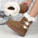 Women's Shoes Snow Boots Warm And Fluffy Casual Bow Shoes_vogvips.com