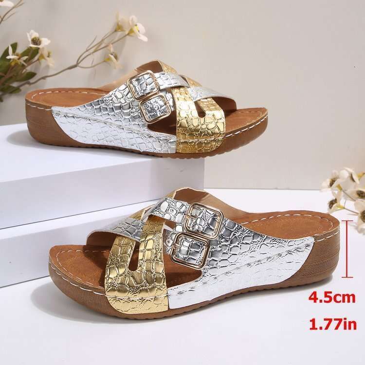 Sandals Women Wedges Slides Summer Slippers Waterproof Party Leisure Arch Support Pool Sports Luxury Shoes_vogvips.com