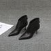 FHC Europea New High Heels Ankle Boots,Fall/Winter Shoes For Women,Short Botas,Zapatos Para Mujeres,Back Zip,Black,Dropship_vogvips.com