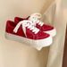 Lightweight Hong Kong Style Red Breathable Canvas Shoes Women's Low-top Casual Board Shoes Hong Kong Style_vogvips.com