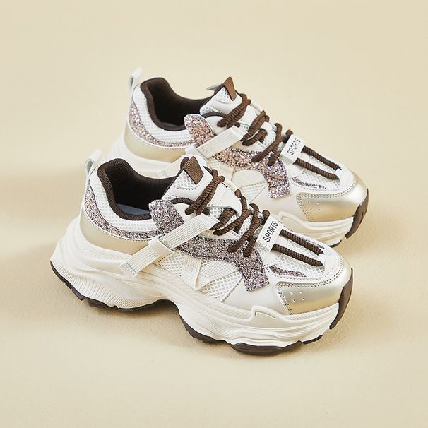 Daddy Shoes Female Student Sports Running Casual Shoes Platform Heightening Shoes_vogvips.com