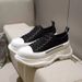 2025 Canvas White Sneakers For Women Summer Autumn New Casual Platform Thick Sole Height Increasing Low Top Sports_vogvips.com