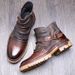 European Warm Series British Style Short Trendy Martin High-top Leather Shoes Men's Cowboy Boots_vogvips.com